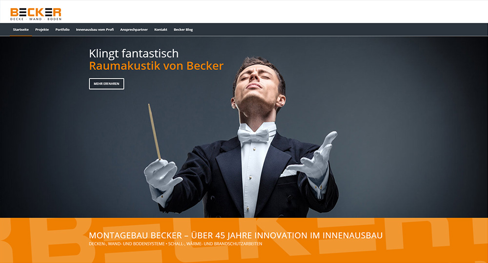 Website Montagebau Becker