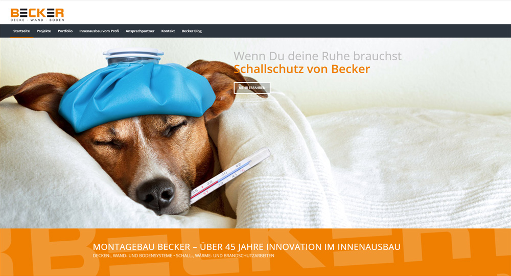 Website Montagebau Becker